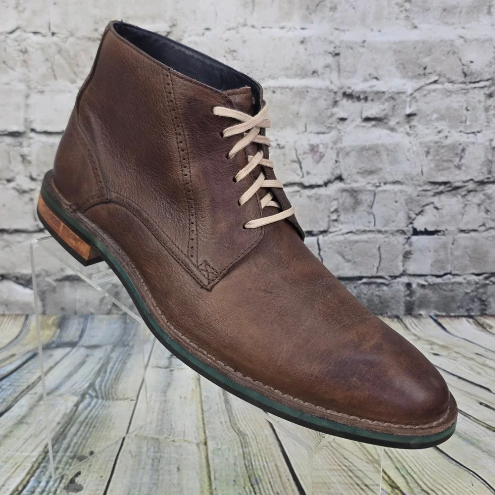 Cole Haan ØriginalGrand Chukka Boots Mens 10.5 Brown Leather Nike Air Dress Boot